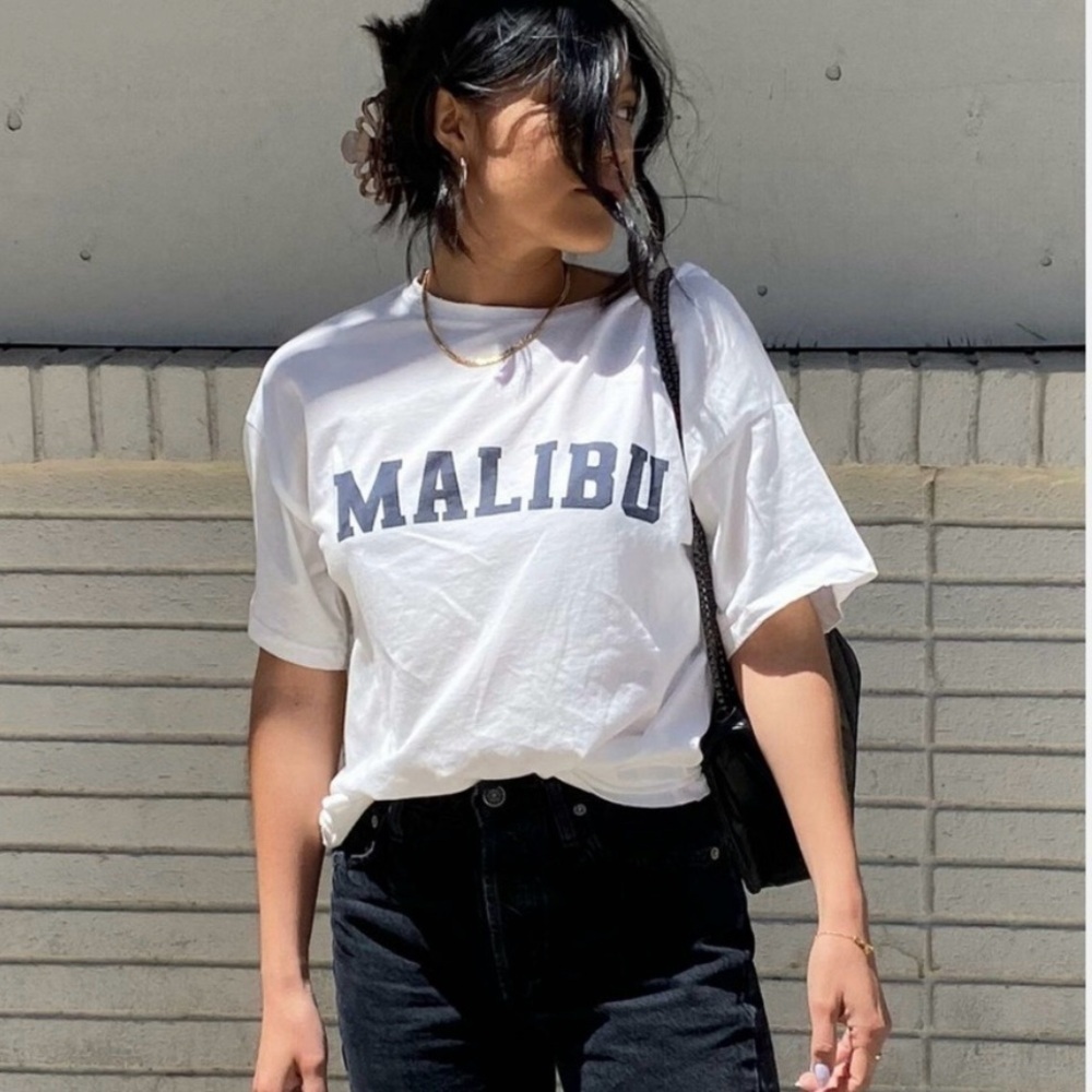 Princess Polly MALIBU T-Shirt Tee Short Sleeve Distressed Women’s Sz 12 NWT